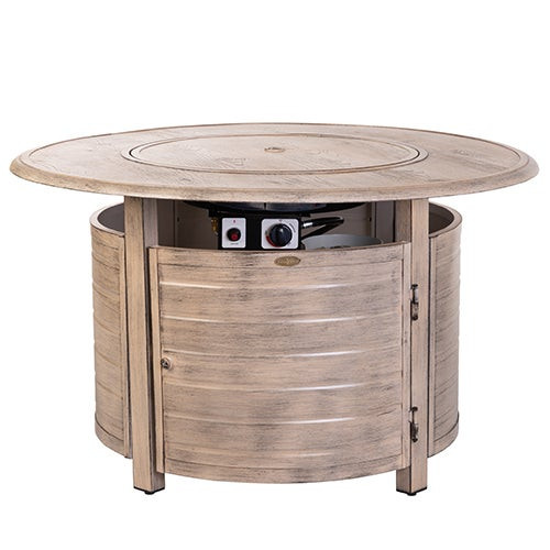 Thatcher Driftwood Round Aluminum LPG Fire Pit