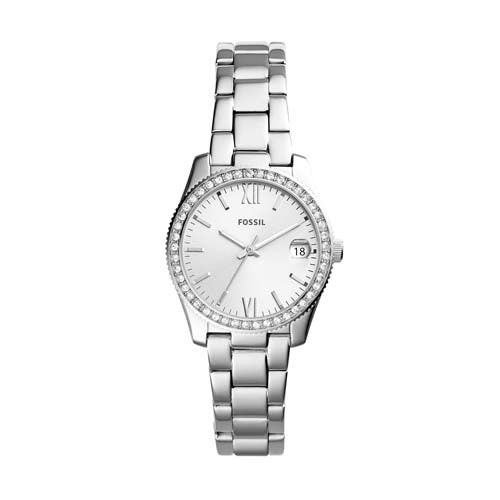 Ladies Scarlette Mini Silver Crystal Watch Silver Dial