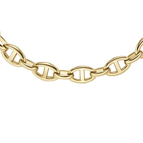 Heritage D-Link Gold-Tone Stainless Steel Anchor Chain Necklace