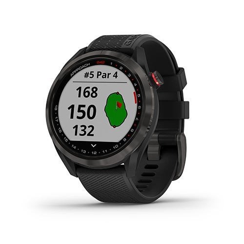 Approach S42 Golf Smartwatch Gunmetal w/ Black Strap