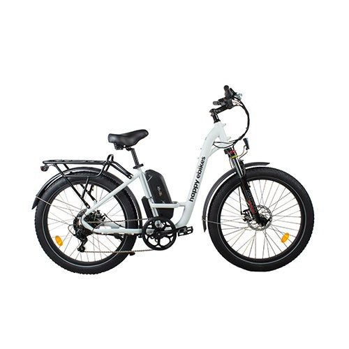 Happy Camper II Step-Thru Electric Bike White