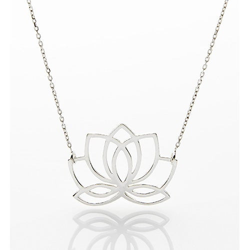 Sterling Silver Lotus Flower Necklace