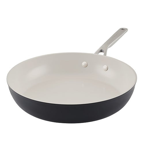 12.25" Hard Anodized Ceramic Nonstick Frying Pan Black