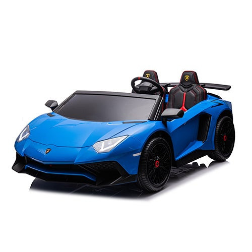 24V Lamborghini Aventador 2 Seat Ride-On Toy Car Blue