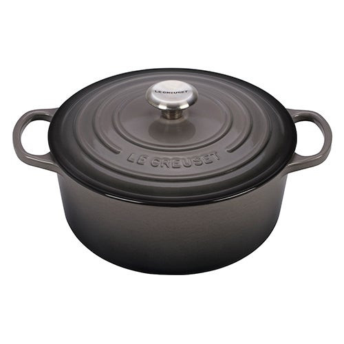 5.5qt Signature Cast Iron Round Dutch Oven Oyster