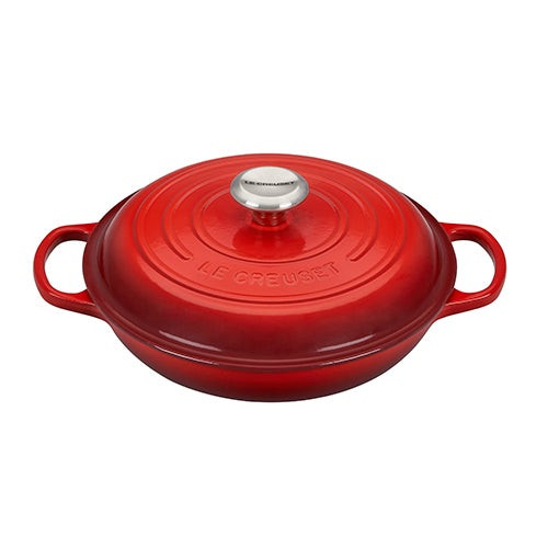 2.25qt Signature Cast Iron Braiser Cerise