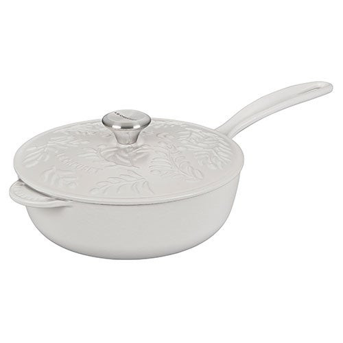 2.25qt Olive Branch Collection Saucier Matte White