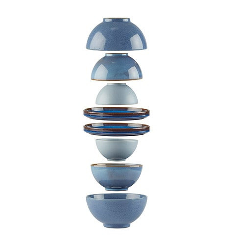 Luna 8pc Nesting Dinnerware Set Blue