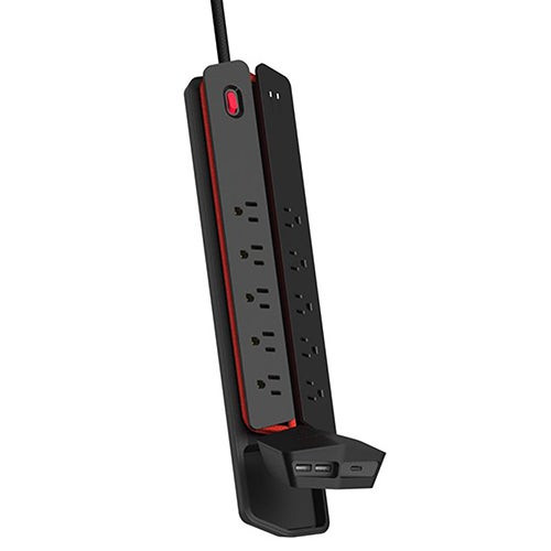 Power Center Vertex XL 10 AC Outlet Surge Protector Black