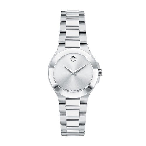 Ladies Corporate Exclusive Silver-Tone Stainless Steel Watch Silver Dial