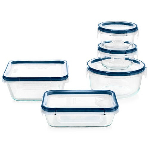 FreshLock Plus 10pc Glass Storage Set w/ Microban