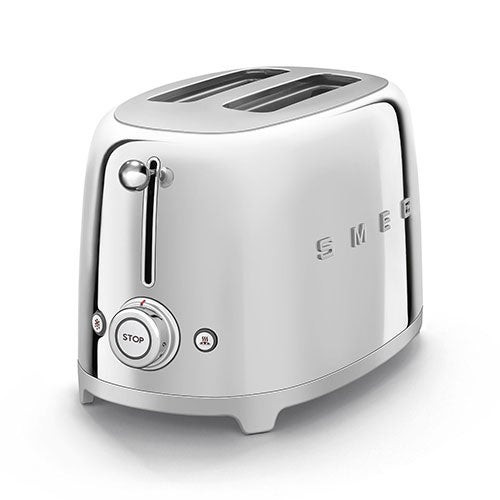 50's Retro-Style 2 Slice Toaster, Stainless Steel