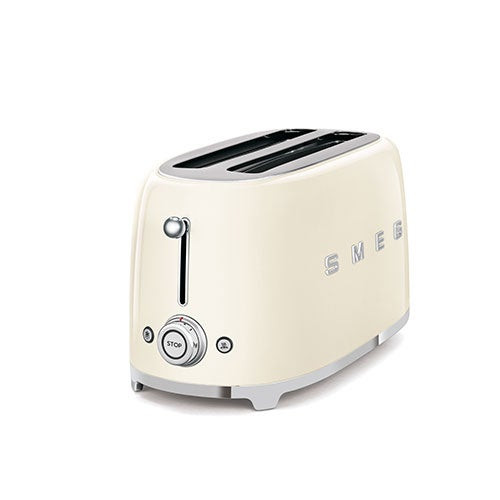 50's Retro Style 2 Slot 4 Slice Toaster, Cream