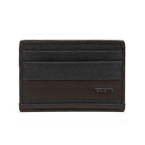 Alpha Slim Card Case Anthracite/Brown