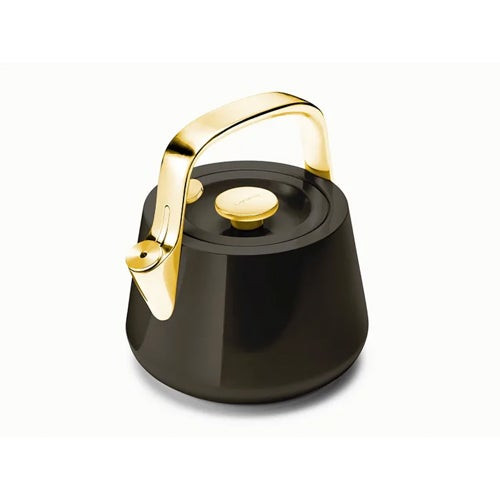 Stovetop Iconics Whistling Tea Kettle Black/Gold