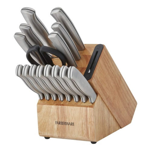 16pc Edgekeeper Self-Sharpening Knife Block Set Natural