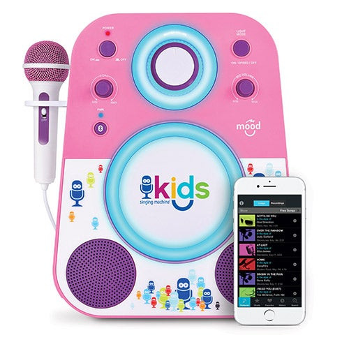 Kids Bluetooth Sing-Along System Pink and Purple Ages 4+ Years