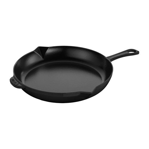 12" Cast Iron Fry Pan Black Matte