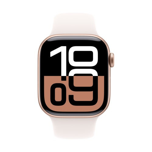 Watch Series 10 GPS + Cellular, 42mm RG Alum Case w/ S/M Light Blush Sport Band