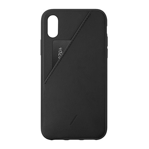 Clic Card Protective Leather Case w/ Card Holder Black - iPhone XR