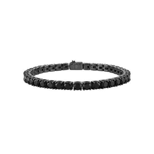 Classic 5mm Black Spinel Tennis Bracelet 8"