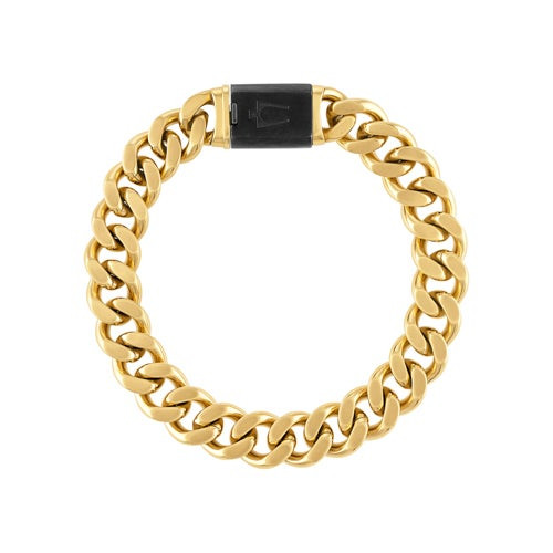 Classic 13mm Curb Gold-Tone Stainless Steel Bracelet 8"