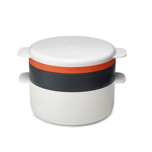 M-Cuisine 4pc Stackable Microwave Cooking Set Orange