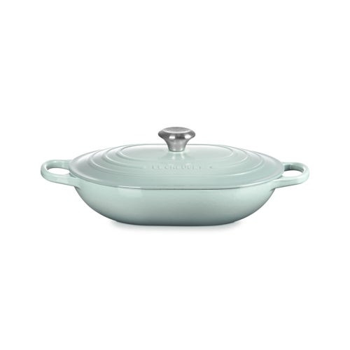 3.75qt Signature Cast Iron Oval Casserole Sea Salt