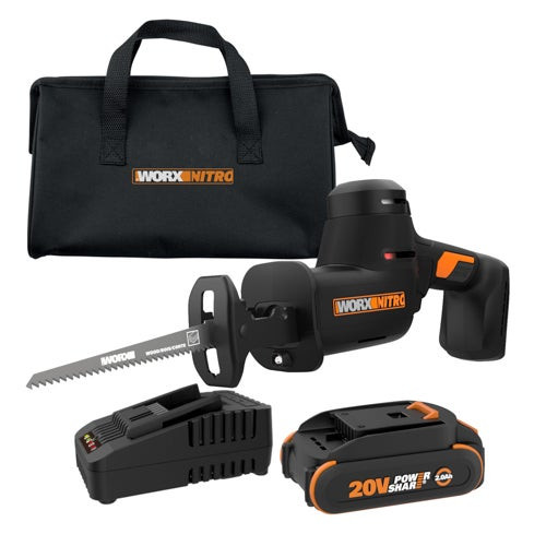 Nitro 20V Brushless Cordless Compact Reciprocating Saw w/ Battery