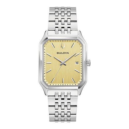 Mens Tony Bennett We Are All Here Silver-Tone SS Watch Champagne Dial