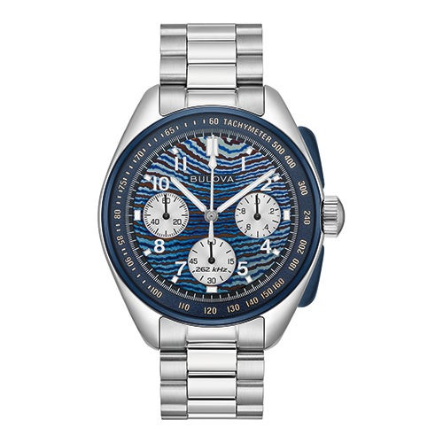 Mens Lunar Pilot HPQ NP20 Silver-Tone SS Watch Timascus Dial