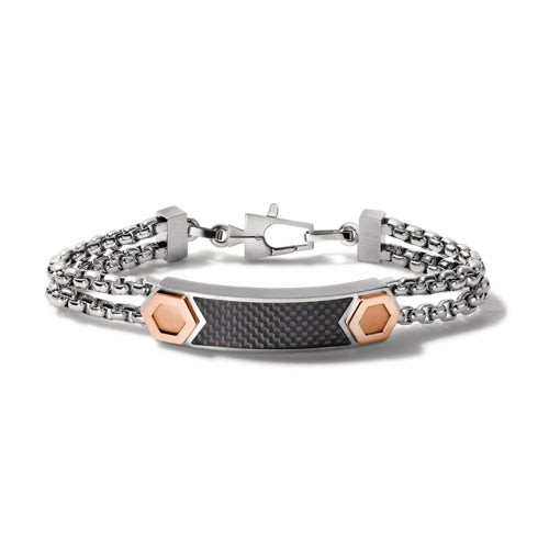 Latin GRAMMY Two-Tone Double Chain ID Bracelet - Medium