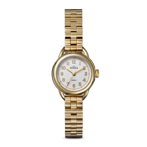 Ladies Runabout Gold-Tone Stainless Steel Watch Silver Dial