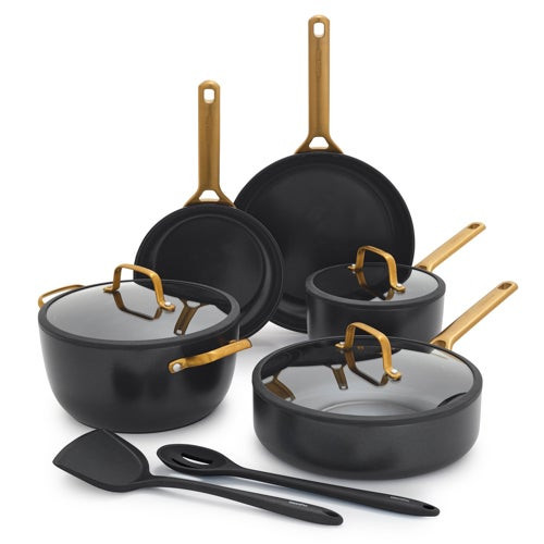 Reserve Pro Ceramic Nonstick 10pc Cookware Set Black