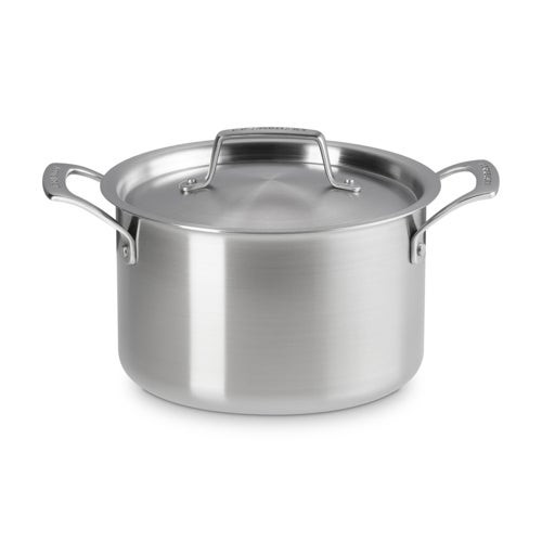 4qt Essential Stainless Steel Deep Round Stockpot w/ Lid
