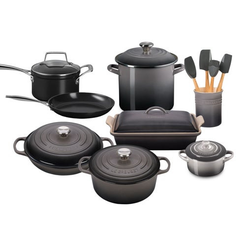 20pc Mixed Material Kitchen Set Oyster