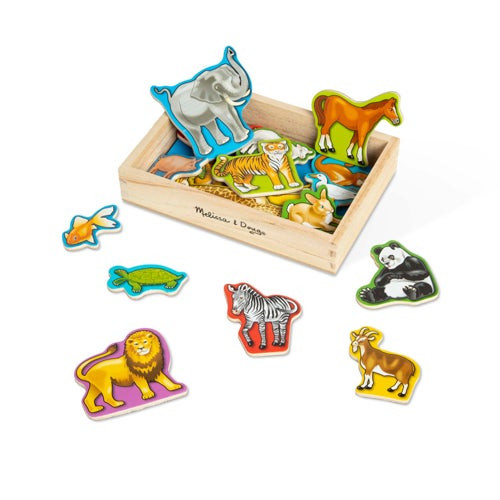 20 Wooden Animal Magnets Ages 2-5 Years