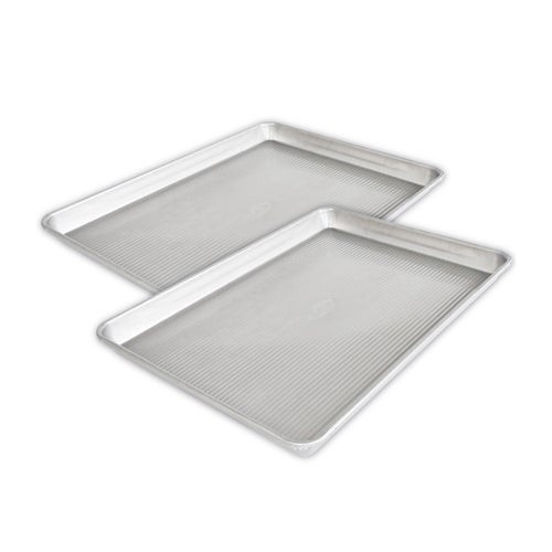 2pc Nonstick Aluminized Steel Half Sheet Baking Pan Set