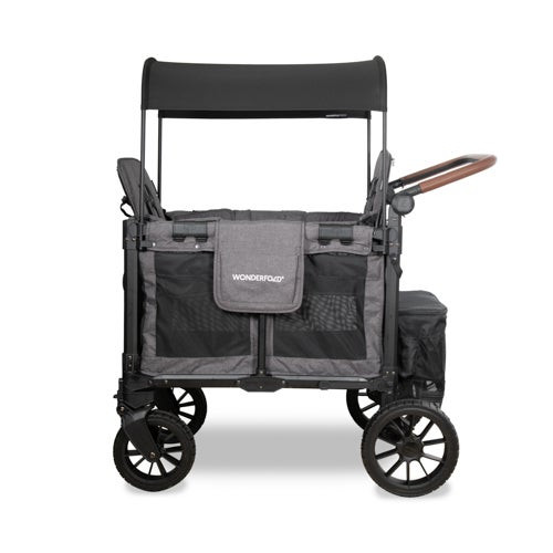 W Luxe Pro Stroller Wagon - 2-Seater Charcoal Gray