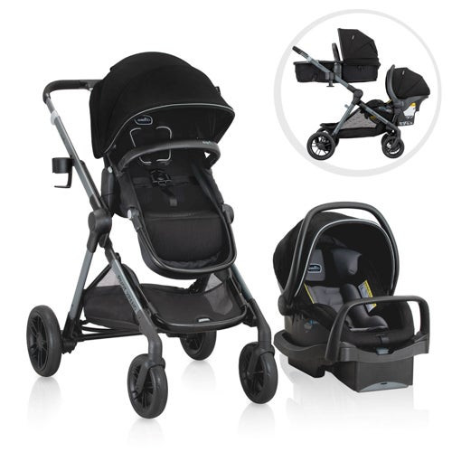 Pivot Xpand Modular Travel System w/ LiteMax Infant Car Seat Sabino Gray