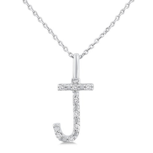 Initial Diamond Necklace-J