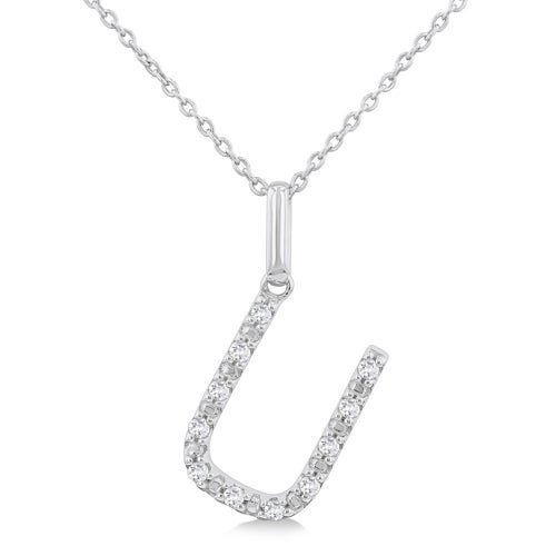 Initial Diamond Necklace-U