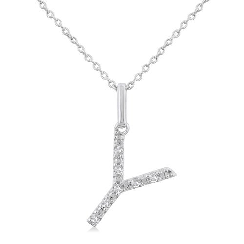 Initial Diamond Necklace-Y