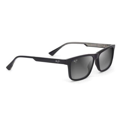 Okina Polarized Sunglasses Shiny Black Frame Neutral Gray Lens