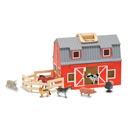Fold and Go Barn w/ 7 Farm Animals Ages 3+Years