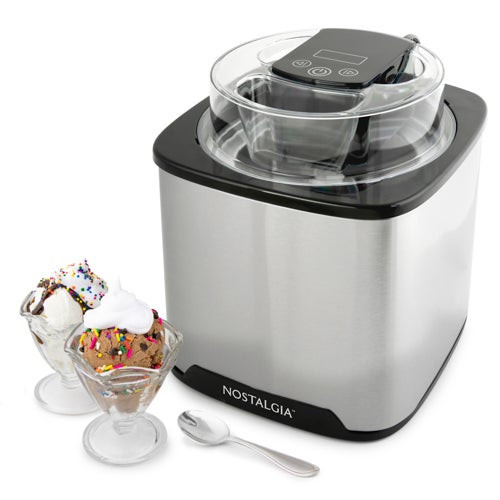 2qt Digital Ice Cream Maker Stainless Steel & Black