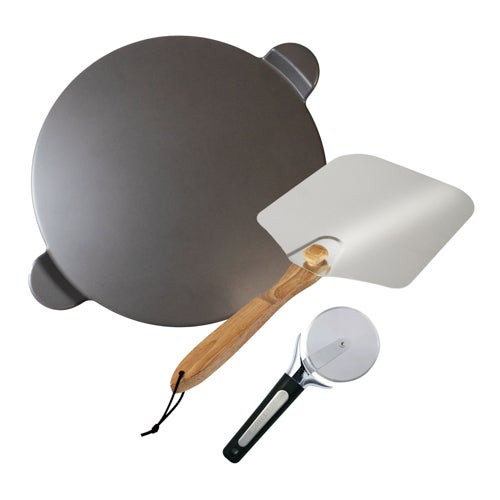 3pc Pizza Set - Stone Peel & Cutter
