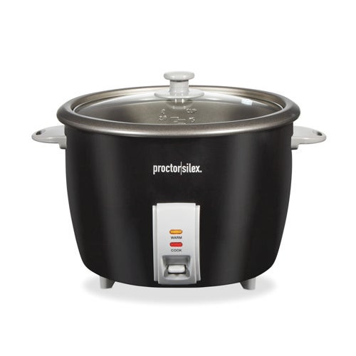 30 Cup Rice Maker w/ Glass Lid Black