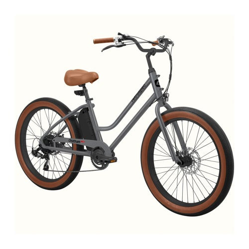 Chatham Rev 3 ST Electric Beach Cruiser Bike - 16" Frame Matte Graphite