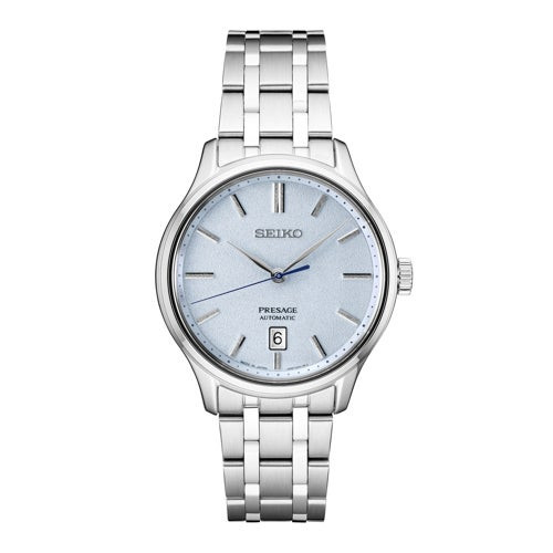 Men's Seiko Presage Japanese Garden Collection SS Watch  Light Blue Dial